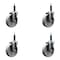 Service Caster 5'' Semi Steel Wheel Swivel 3/4'' Expanding Stem Caster Set, 4PK SCC-EX20S515-SSR-34-4 - alternate 1